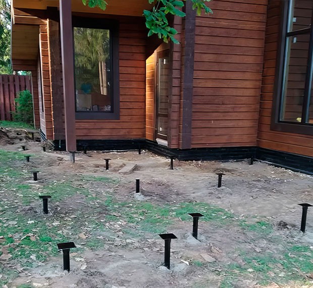 Винтовые сваи для веранды или террасы в Белогорске (Крыму)