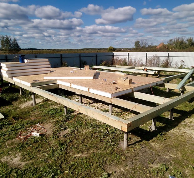 Свайно-винтовой фундамент 6х8 в Белогорске (Крыму)